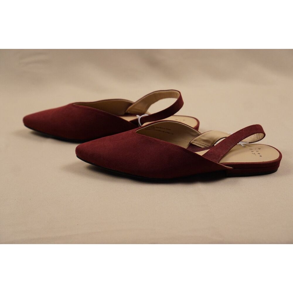 NWT A New Day Burgundy Pointed Toe Slingback Flats - Size 9.5